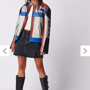 NWOT Free People x Muubaa leather moto racing jacket 🌶️